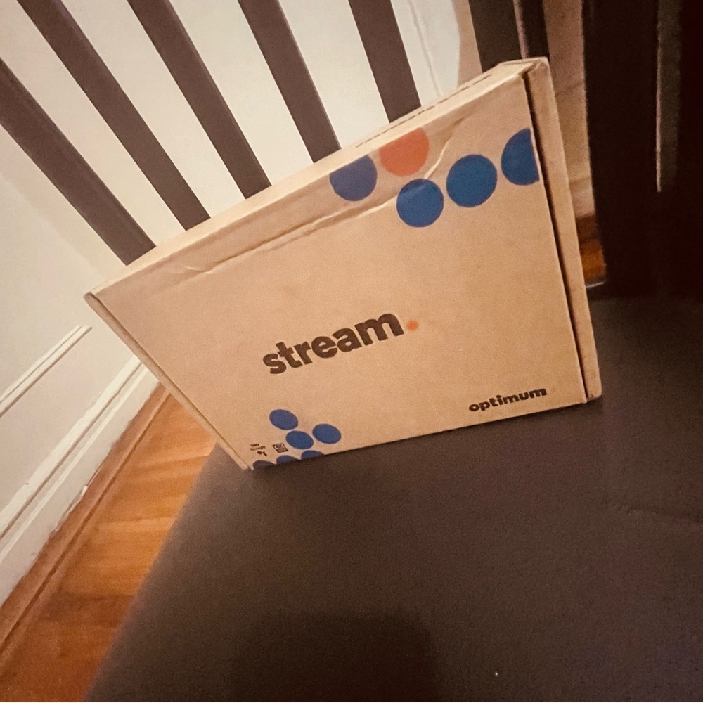 Field & Stream Portable TV Box with Blue and Orange Accents